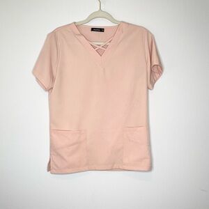 NiaaHinn scrubs uniform size M baby pink